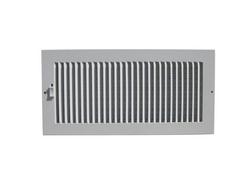 12 x 6 in. 1-Way Stamped Steel Ceiling & Sidewall Register in White