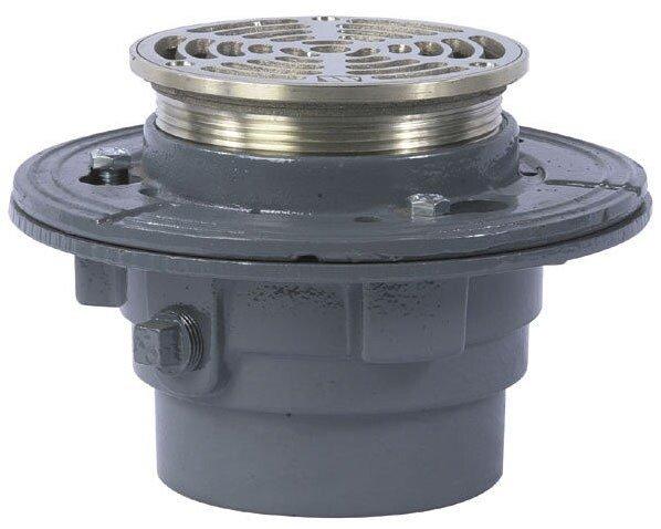 Watts Push On Plastic Nickel Bronze Floor Drain 