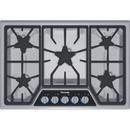 30 in. 1800W 5-Burner Natural Gas Cooktop with Control Panel in Stainless Steel
