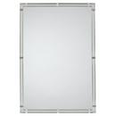 22-3/8 in. Large Framed Rectangle Mirror in Brushed Steel