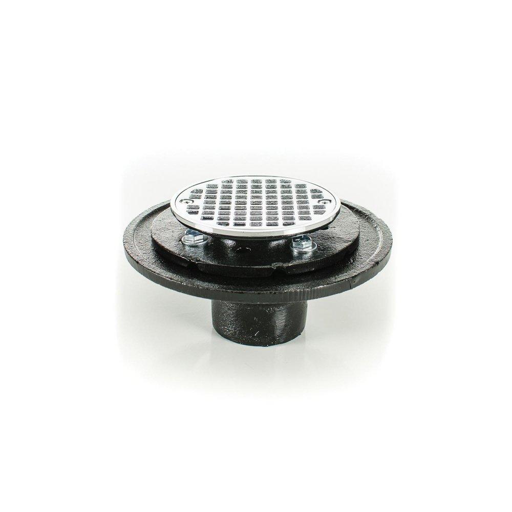 Pasco Chrome Plated Brass Inside Caulk Cast Iron Shower Drain 