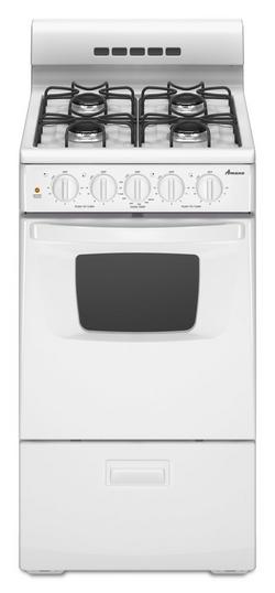 19-3/4 in. Gas 4-Burner Sealed Freestanding Range in White