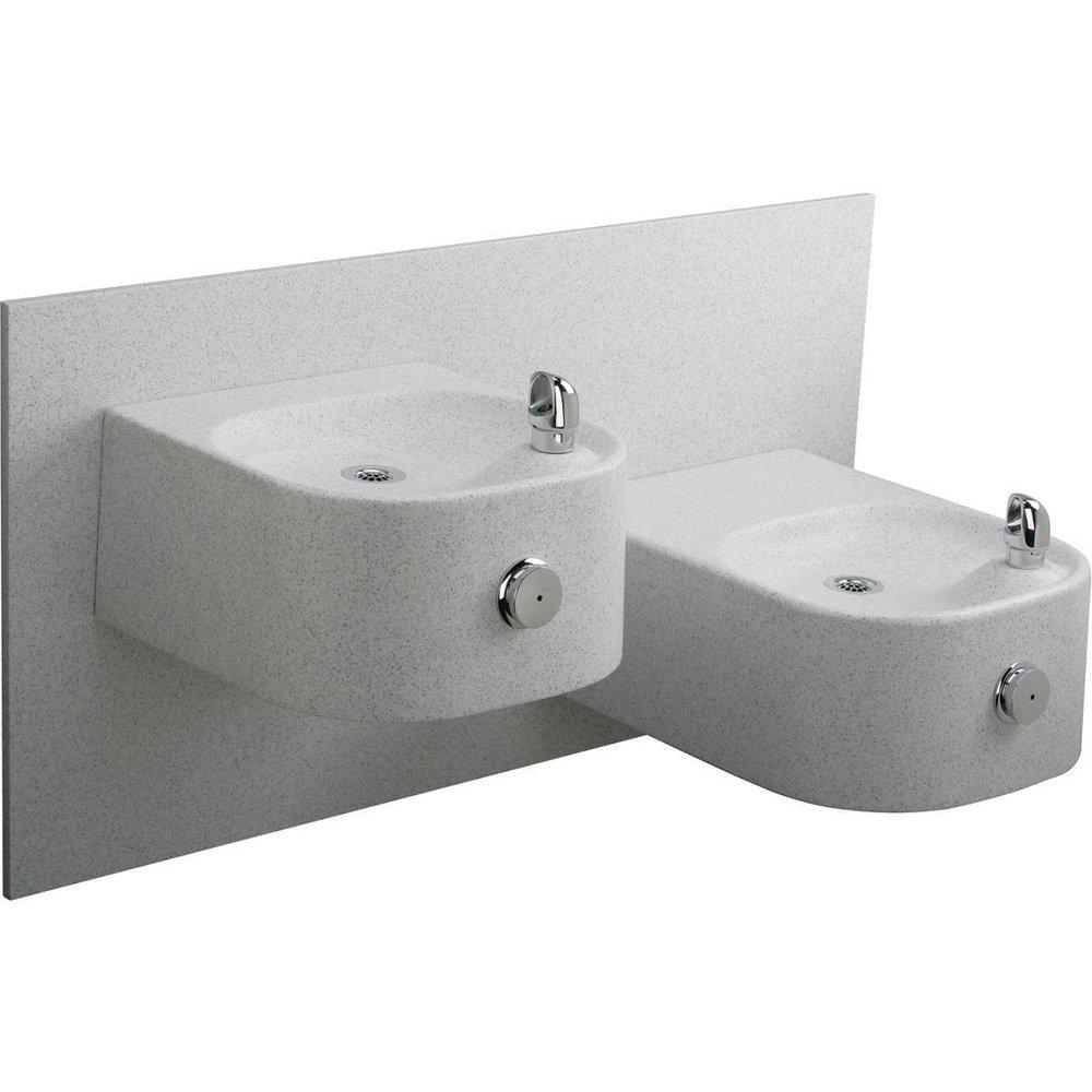 Elkay White Dual Vandal-Resistant Drinking Fountain 