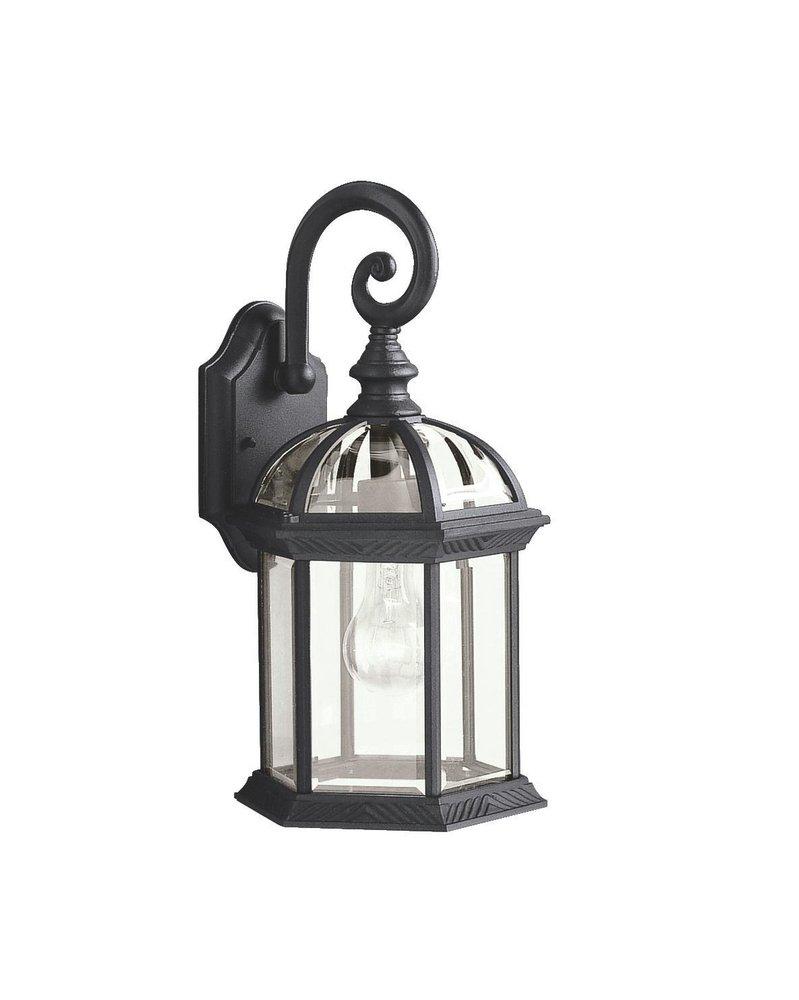 Kichler Lighting Black 8 in. 100W 1-Light Medium Wall Lantern 