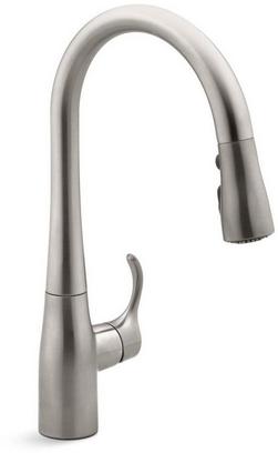 Single Handle Pull Down Bar Faucet in Vibrant® Stainless