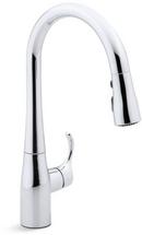 Single Handle Pull Down Bar Faucet in Polished Chrome