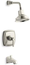 2.5 gpm Pressure Balance Bath and Shower Faucet Trim with Single Lever Handle in Vibrant Polished Nickel