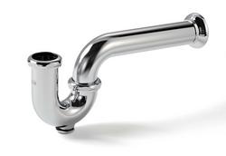 1-1/4 x 1-1/4 in. Cast Brass P-Trap with Cleanout and Shallow Flange