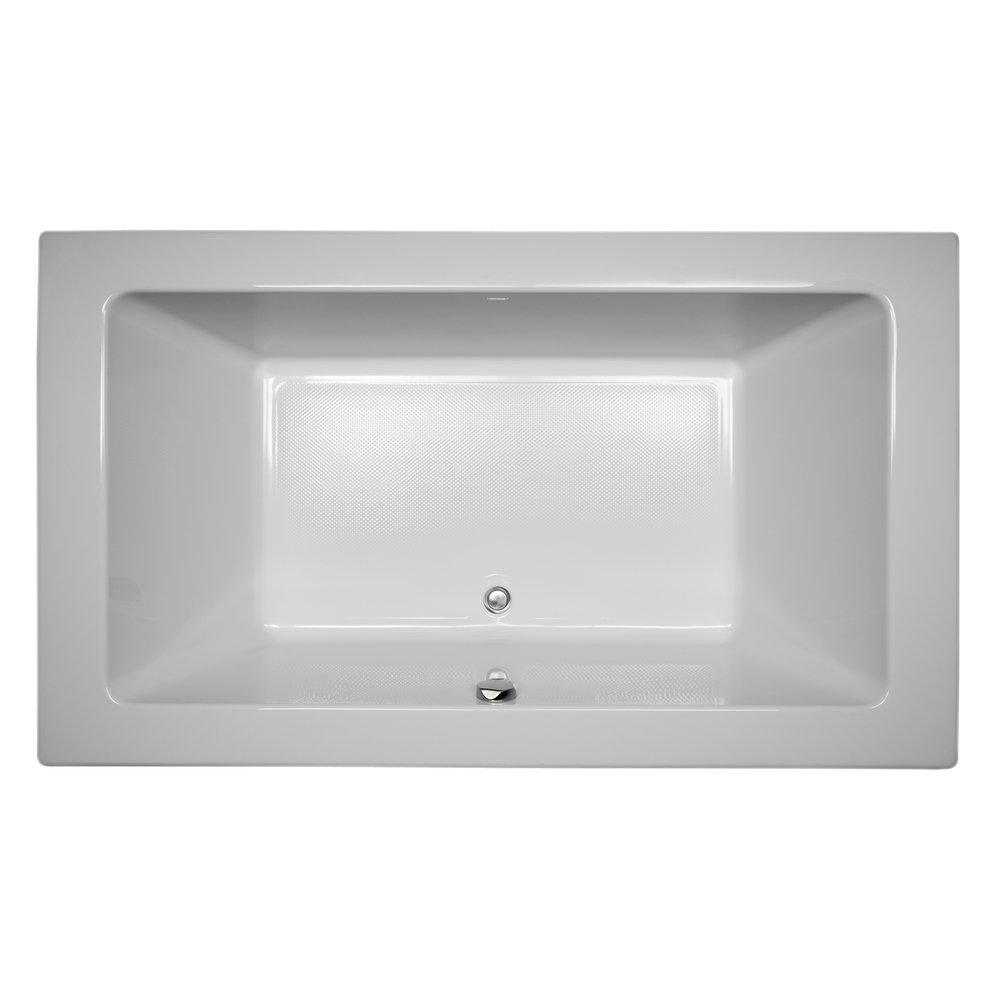 JACUZZI&reg; White 72 x 42 in. Soaker Drop-in Bathtub with Center Drain 