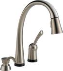 Delta Faucet Brilliance&reg; Stainless Single Handle Widespread Kitchen Faucet 
