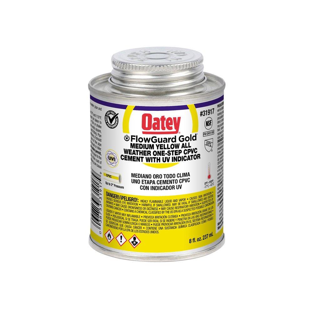 Oatey® Gold Fast Set Plastic Yellow Pipe Cement 