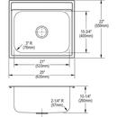 Elkay Lustrous Satin 30-1/2 x 18-1/2 in. No Hole Stainless Steel Single Bowl Undermount Kitchen Sink 