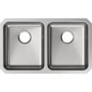 Elkay Lustrous Satin 30-3/4 x 18-1/2 in. No Hole Stainless Steel Double Bowl Undermount Kitchen Sink 