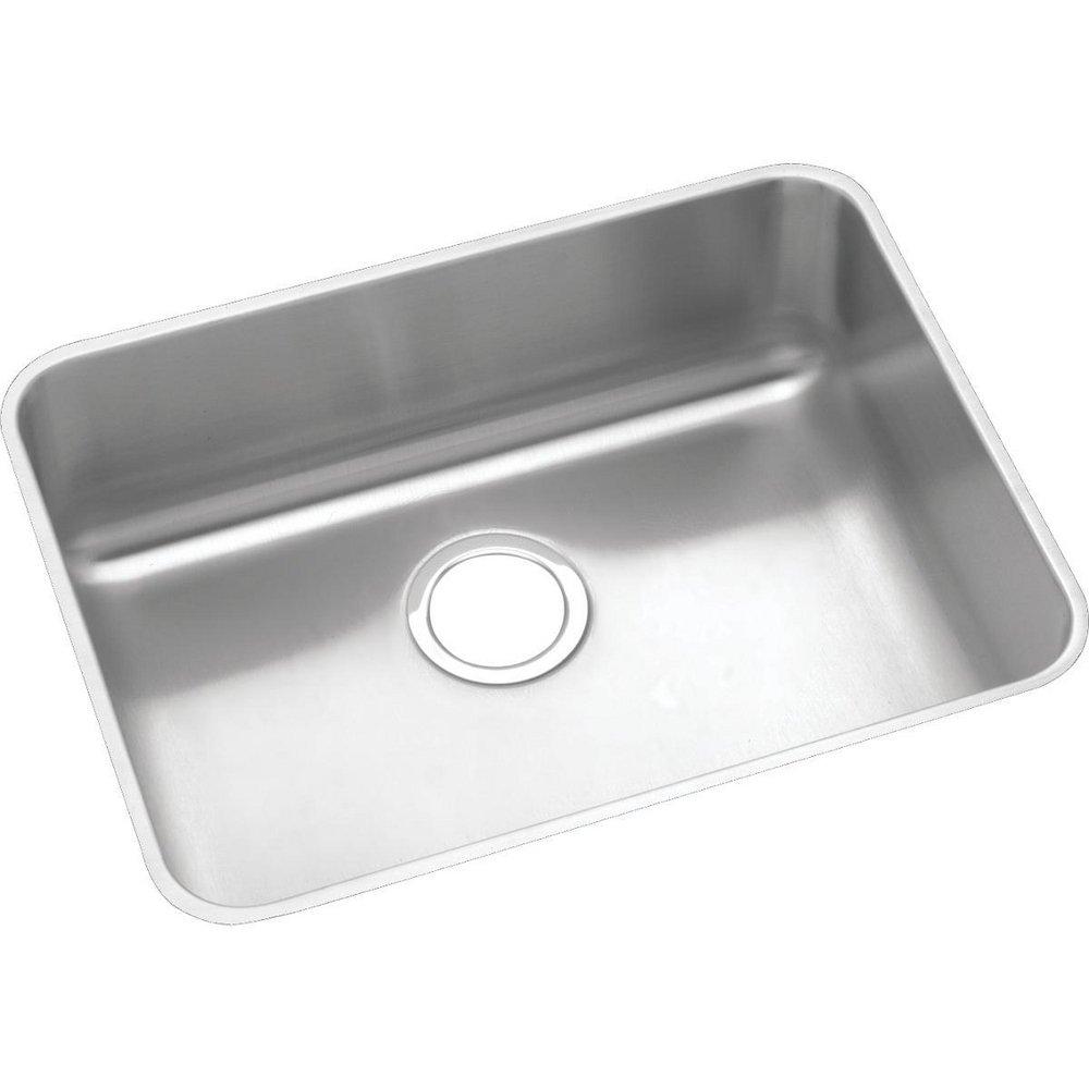 Elkay Lustrous Satin 23-1/2 x 18-1/4 in. No Hole Stainless Steel Single Bowl Undermount Kitchen Sink 