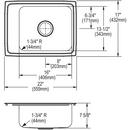 Elkay Lustrous Satin 23-1/2 x 18-1/4 in. Undermount Laundry Sink 