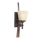 100 W 6-3/4 in. 1-Light Medium Wall Sconce in Marbled Bronze