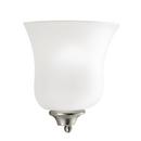 75 W 1-Light Medium Wall Sconce in Brushed Nickel