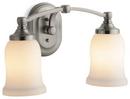 Double Wall Sconce in Vibrant Brushed Nickel