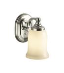 100 W 1-Light Medium Wall Sconce in Vibrant Polished Nickel