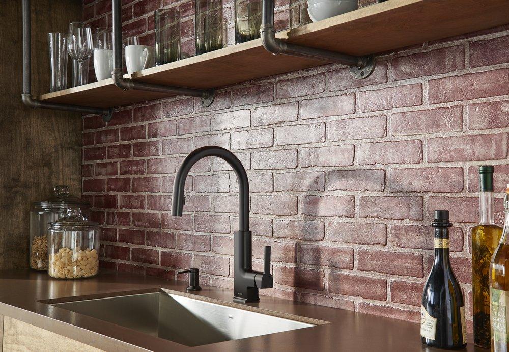 Moen Matte Black 3-1/8 in. Metal Soap and Lotion Dispenser 