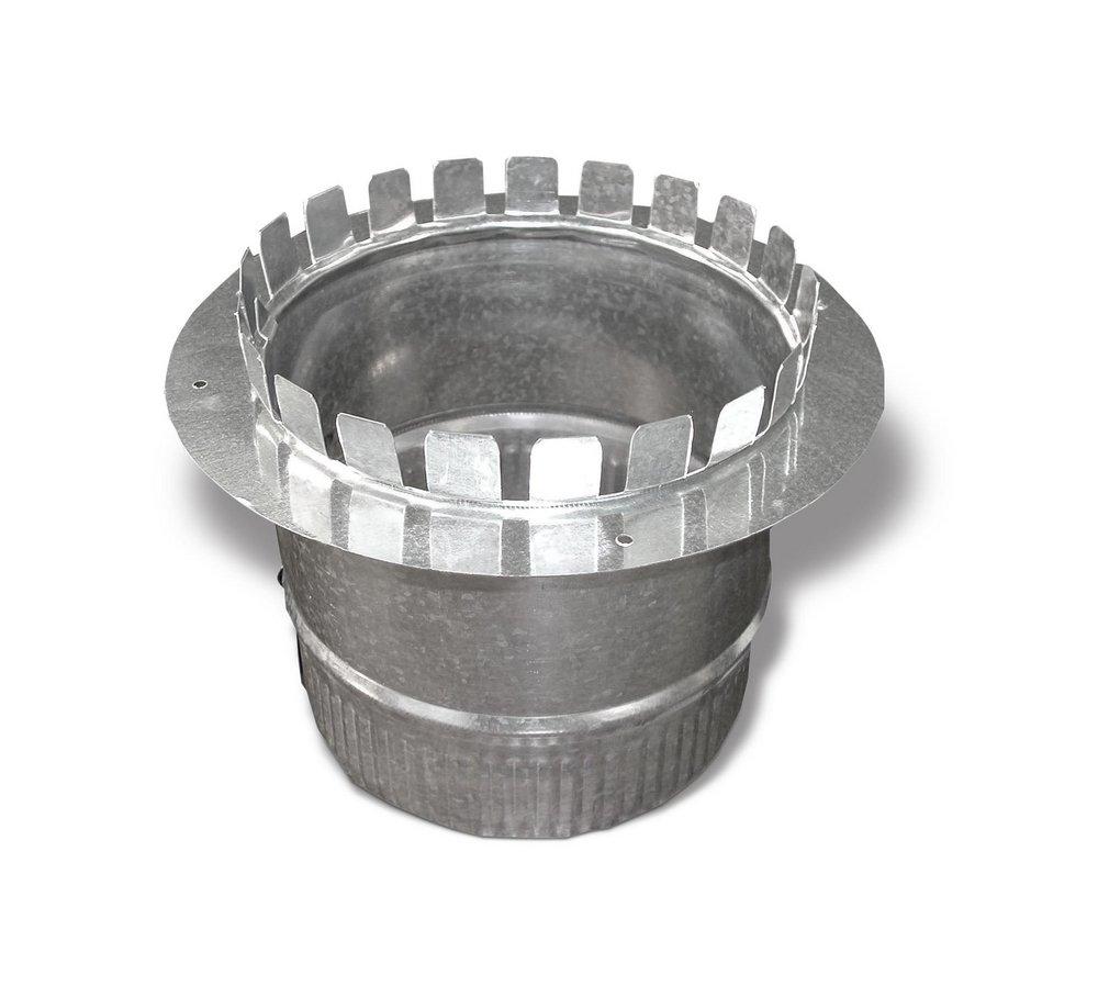 Galvanized Steel Starting Collar in Round Duct 