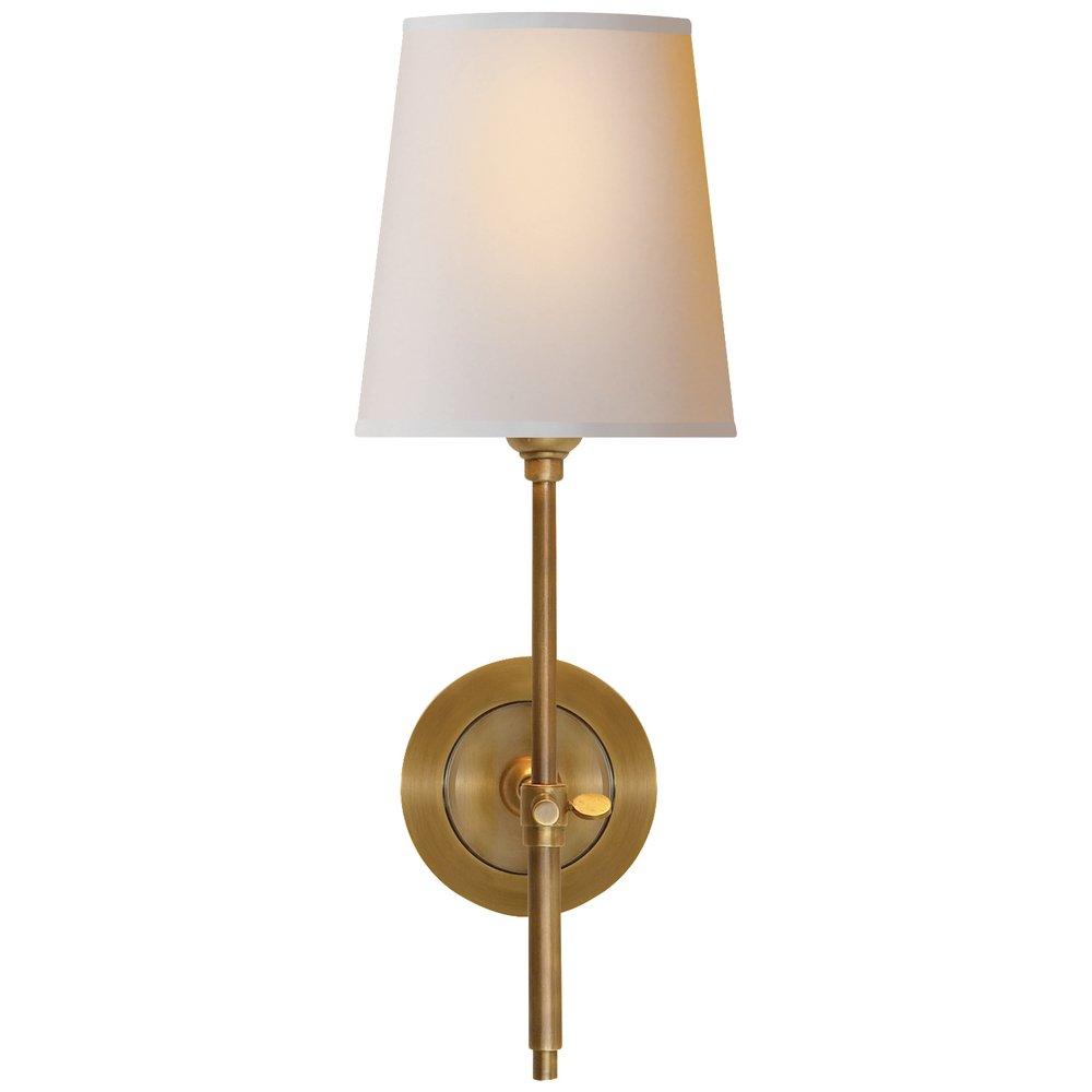 Visual Comfort & Co. Signature Antique Brass 60W 1-Light Medium E-26 Wall Sconce 