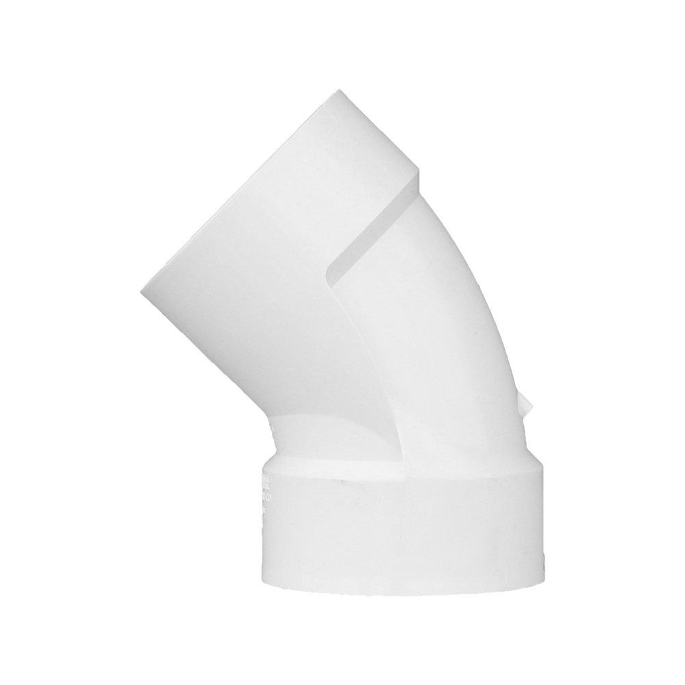 White PVC DWV 45° Elbow 