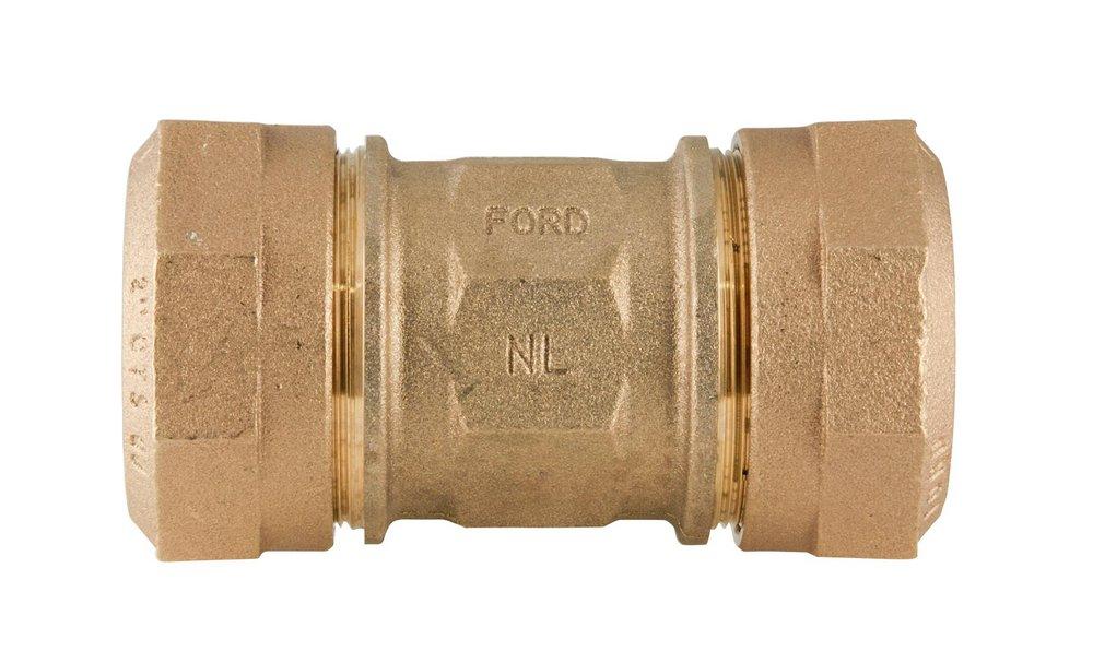 Ford Meter Box 2-1/2 in. Quick Joint Brass Water Service Coupling 