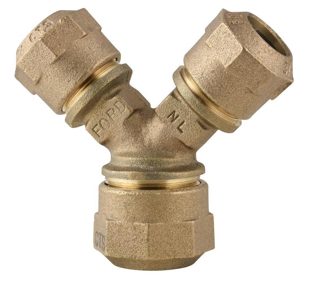Ford Meter Box Quick Joint Brass Reducing Branch Wye 