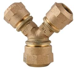 1 x 3/4 x 3/4 in. Quick Joint Brass Reducing Branch Wye