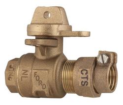 3/4 in. Pack Joint x FIPT Brass Ball Curb Valve