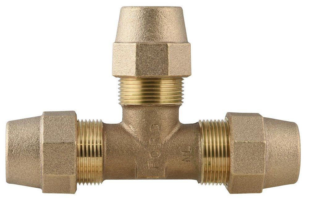 Ford Meter Box Grip Joint Water Service Brass Reducing Tee 