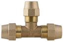 3/4 x 3/4 x 1 in. Grip Joint Water Service Brass Reducing Tee
