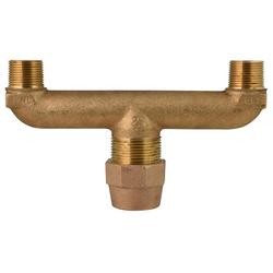 1 x 3/4 x 3/4 in. Grip Joint x MIP Water Service Brass U Branch