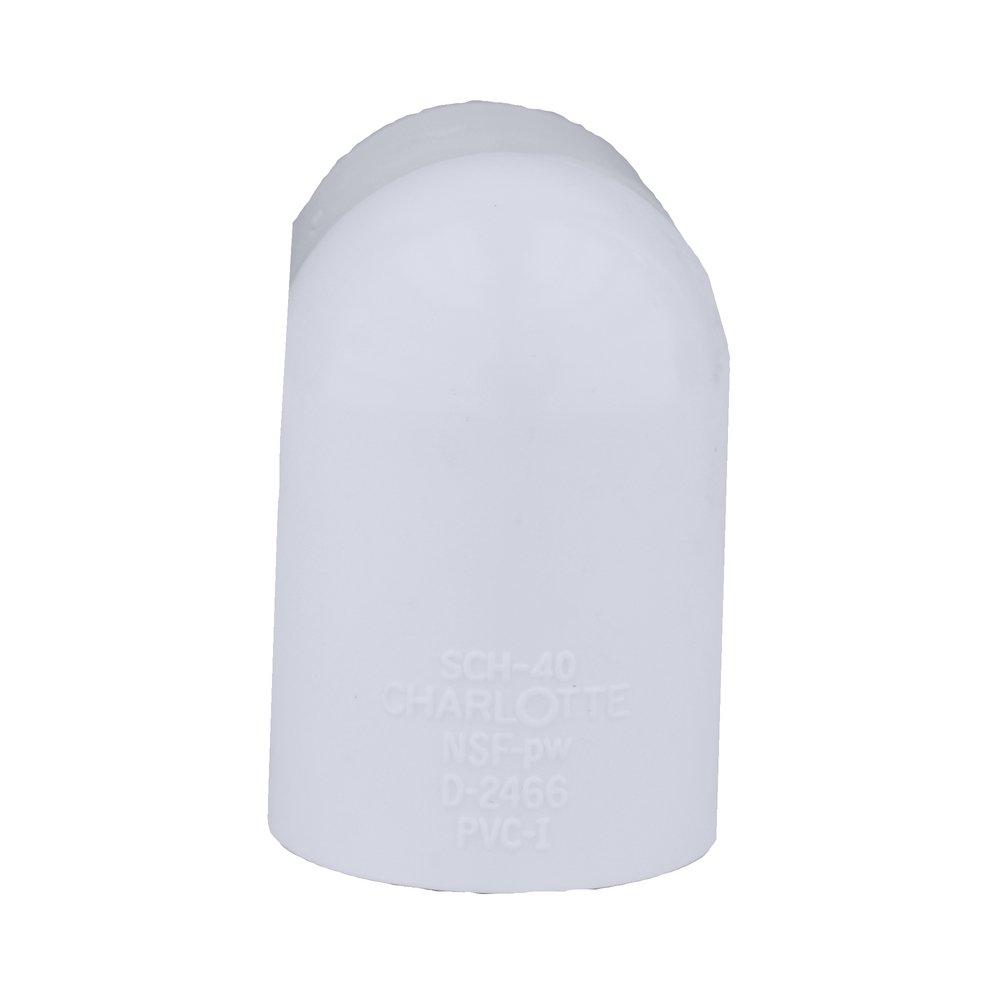 White PVC Schedule 40 90° Socket x FPT Elbow 