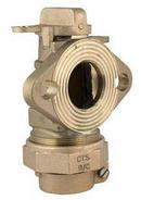 1-1/2 in. Pack Joint x Meter Flanged Brass Meter Angle Key Flange Valve