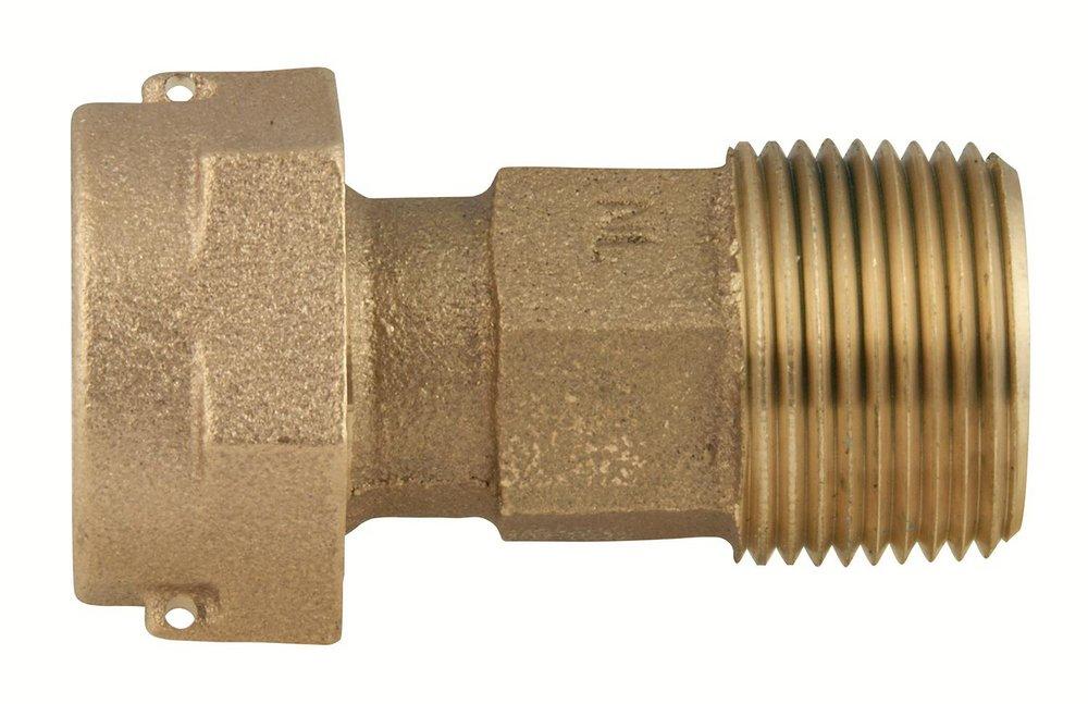 Ford Meter Box 2-3/16 in. Meter Swivel x MIP Swivel Brass Coupling 