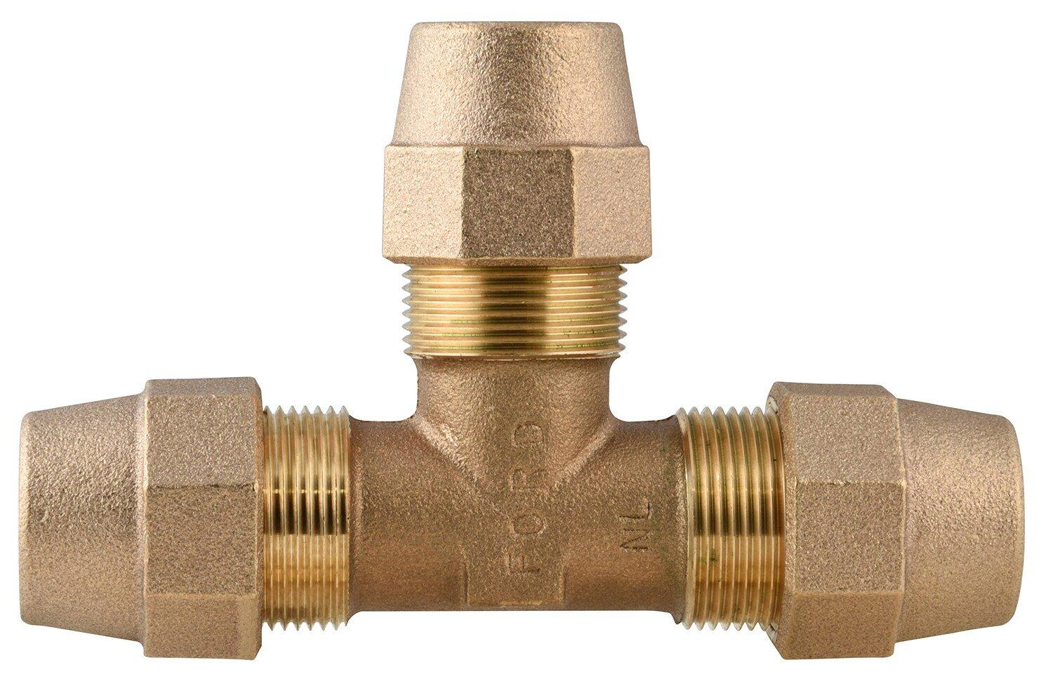 Ford Meter Box Grip Joint Brass Tee 