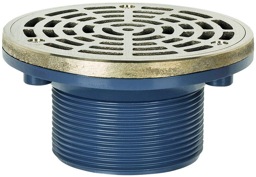 Sioux Chief Nickel Bronze Threaded Plastic Floor Drain 