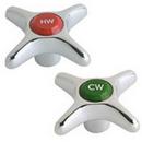 Chicago Faucets Polished Chrome 4-Arm Brass Handle 