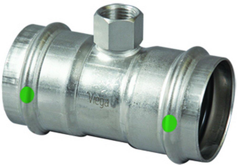 Viega 1-1/2 X 1-1/2 X 1/2 Stainless Steel 316  Reducing Tee PXP 