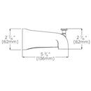 Speakman Polished Chrome 5-7/20 in. Diverter Tub Spout 