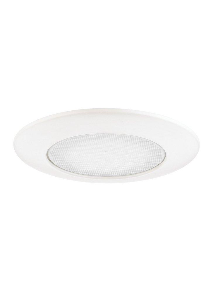 Visual Comfort & Co. Generation Lighting White 6 in. Flat Glass Shower Trim 