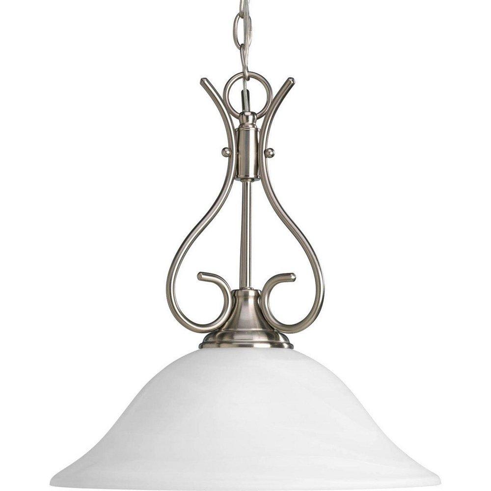 Progress Lighting Brushed Nickel 16-1/2 in. 100W 1-Light Pendant 