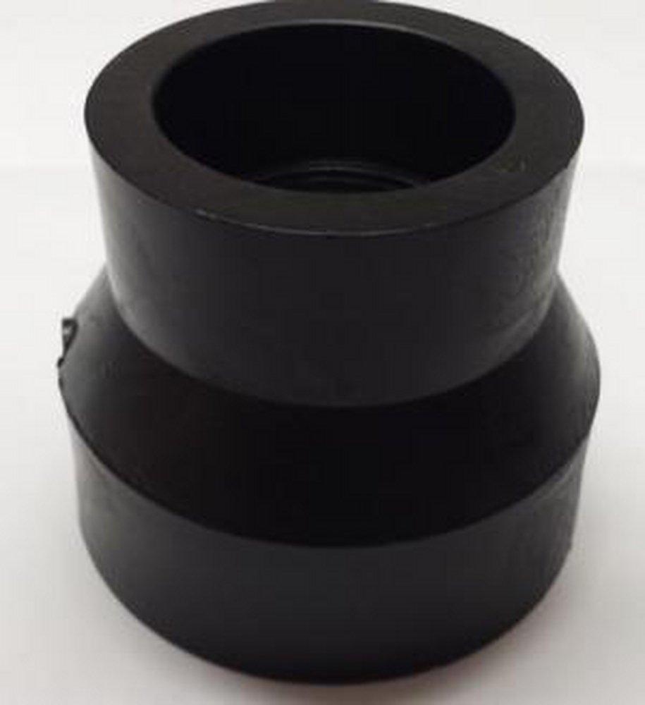 Black Plain End x Socket Fusion Molded Plastic Reducer 