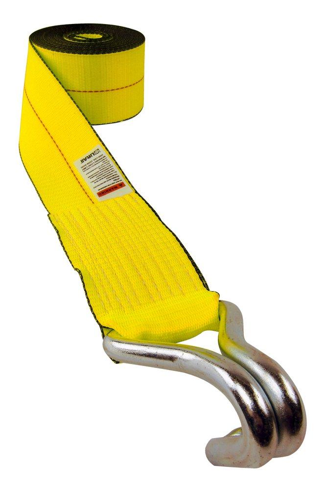 Lift-All&reg; Yellow 4 in. U-Hook Winch Strap Assembly 
