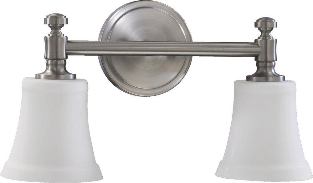 Quorum International Satin Nickel 9 x 16-1/2 in. 100W 2-Light Vanity Light 