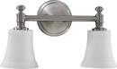 Quorum International Satin Nickel 9 x 16-1/2 in. 100W 2-Light Vanity Light 
