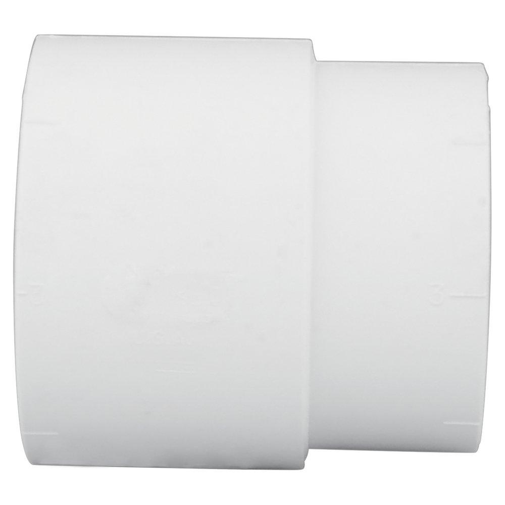 White PVC DWV x Cast Iron Spigot Adapter 