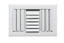 12 x 6 in. Aluminum Adjustable Curve Blade 3-way Residential Ceiling & Sidewall Register in White